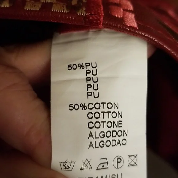 Tiramisu New Embroidered Vegan Leather Cropped Jacket, Small, $50 - Picture 10 of 15